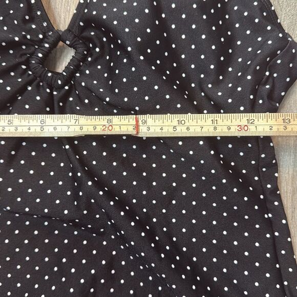 Speedo Polka Dot Swimsuit Halter Neck One Piece Size 14 - Picture 8 of 12